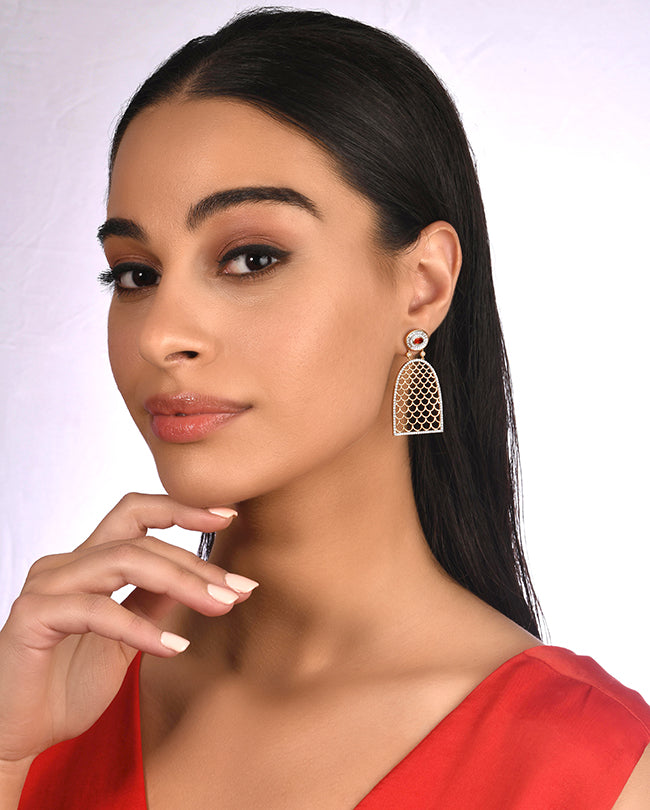 Diamond and Ruby earrings